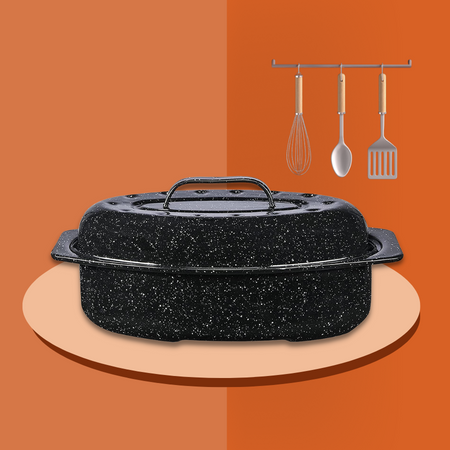 Granite Ware Covered Oval Roaster